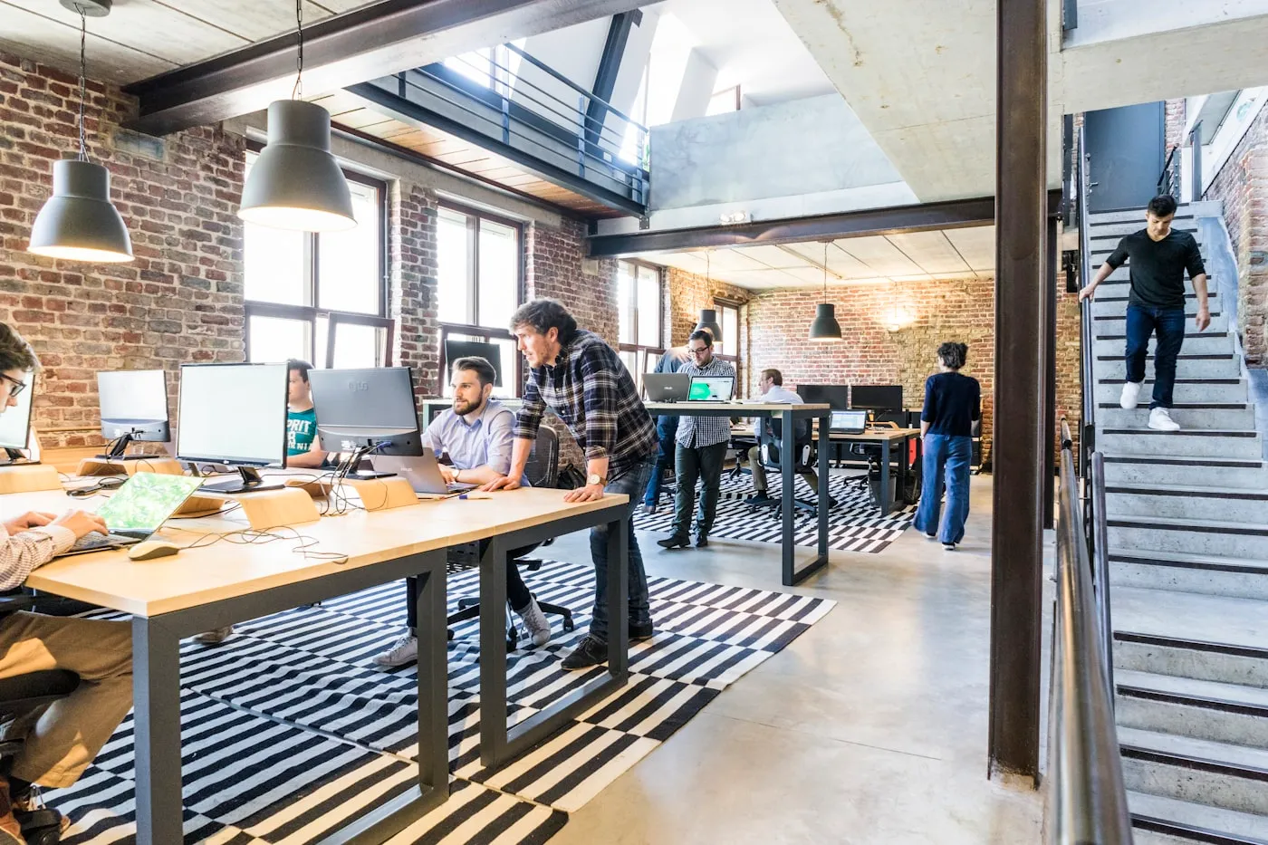 A software team working in an open-concept Toronto office